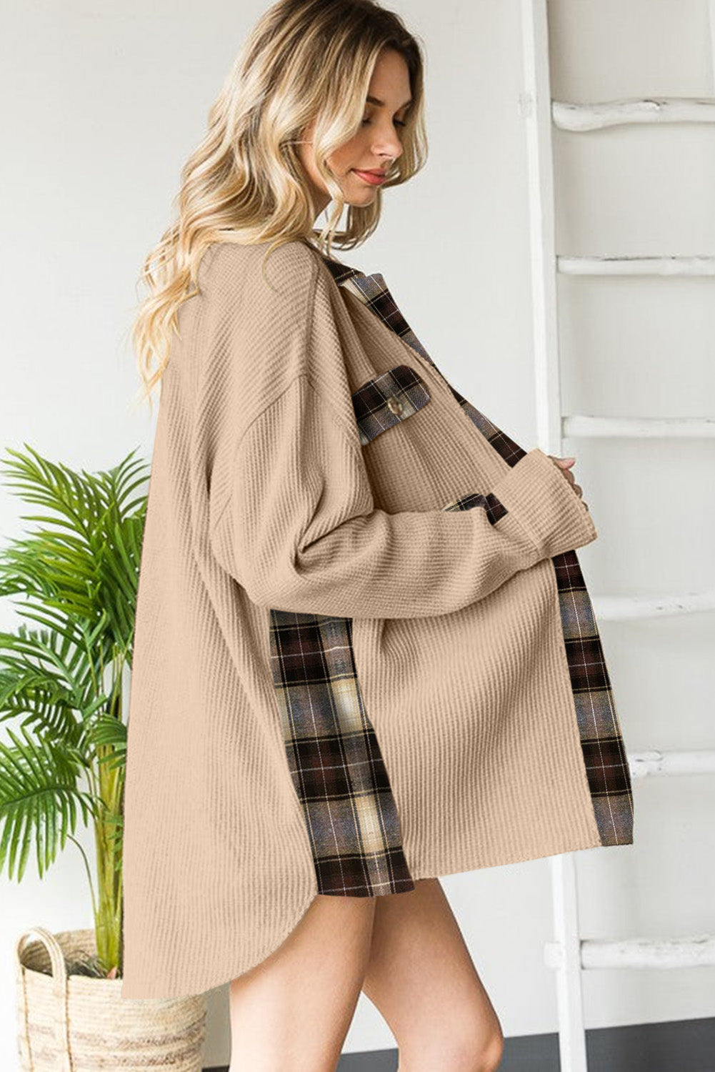 Apricot Plaid and Thermal Jacket