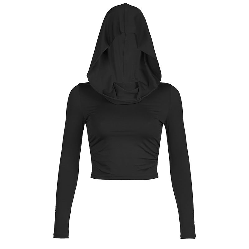 Futuristic Hooded Crop Top